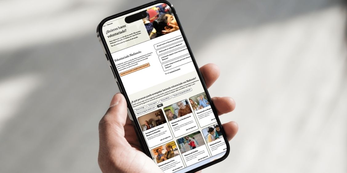 Nueva web Nadiesolo desde el movil