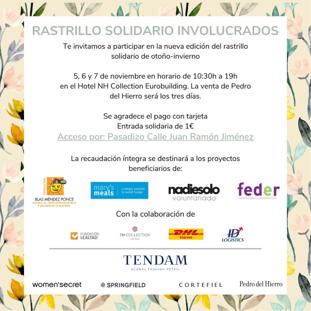 Invitación Rastrillo Otoño Invierno 2024 Tendam